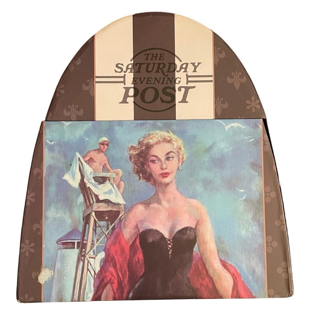 Saturday Evening Post Keepsake Multipurpose Hard Board Chest Box - Picture 5 of 9
